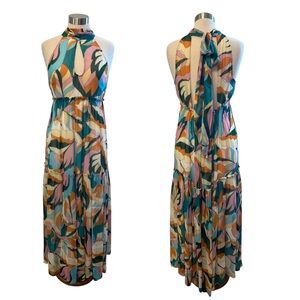 ANTHROPOLOGIE Maxi Length Halter Dress Sz Small